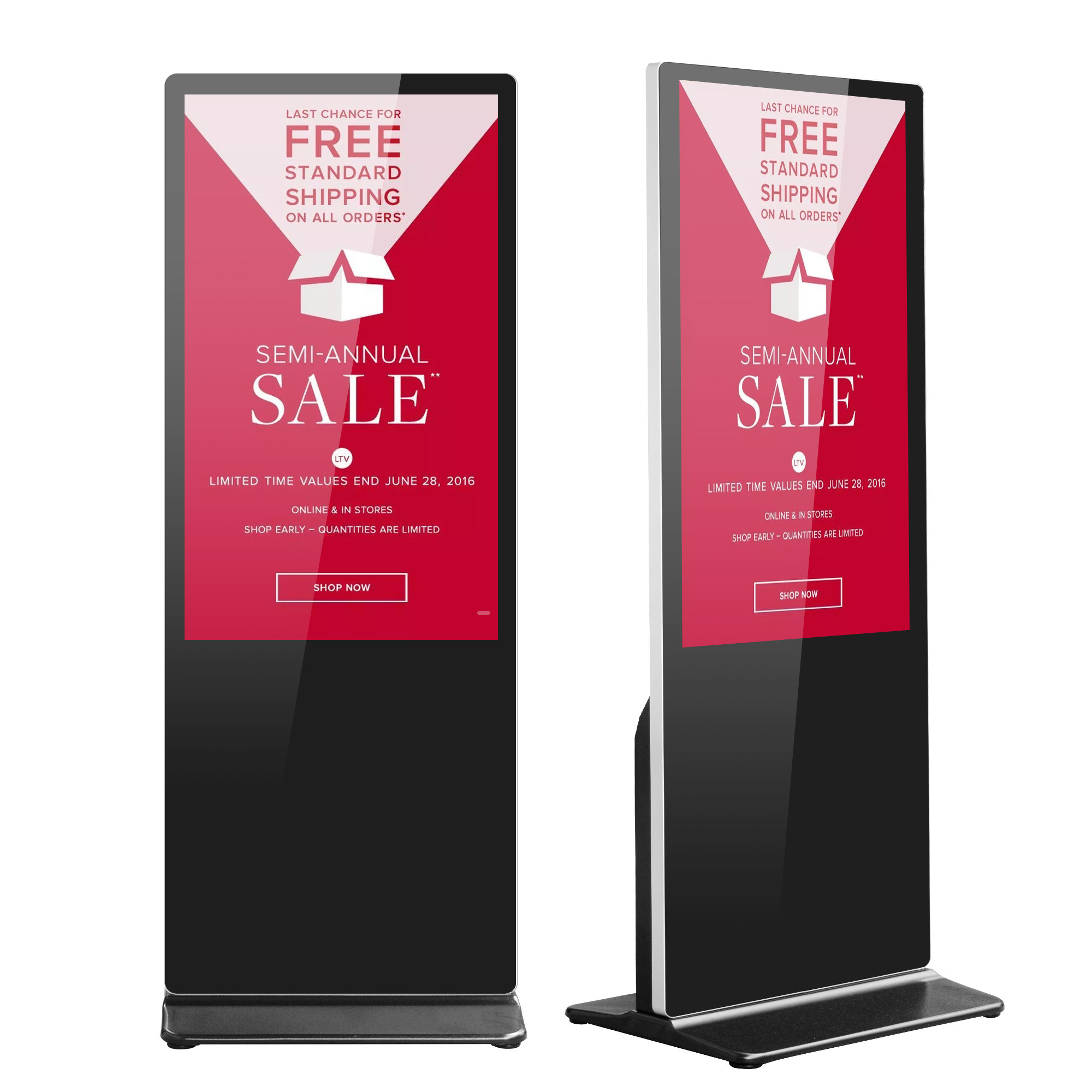 Best 1000/1 6.5MS Freestanding Digital Floor Stand Digital Signage 698.4×392.85 Mm wholesale