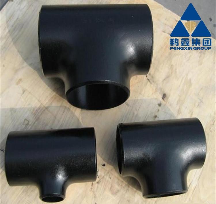 China A 860 WPHY52  10x6 SCH 40 Unequal Pipe Tee Fittings Black Coating BW ASME B16.9 on sale