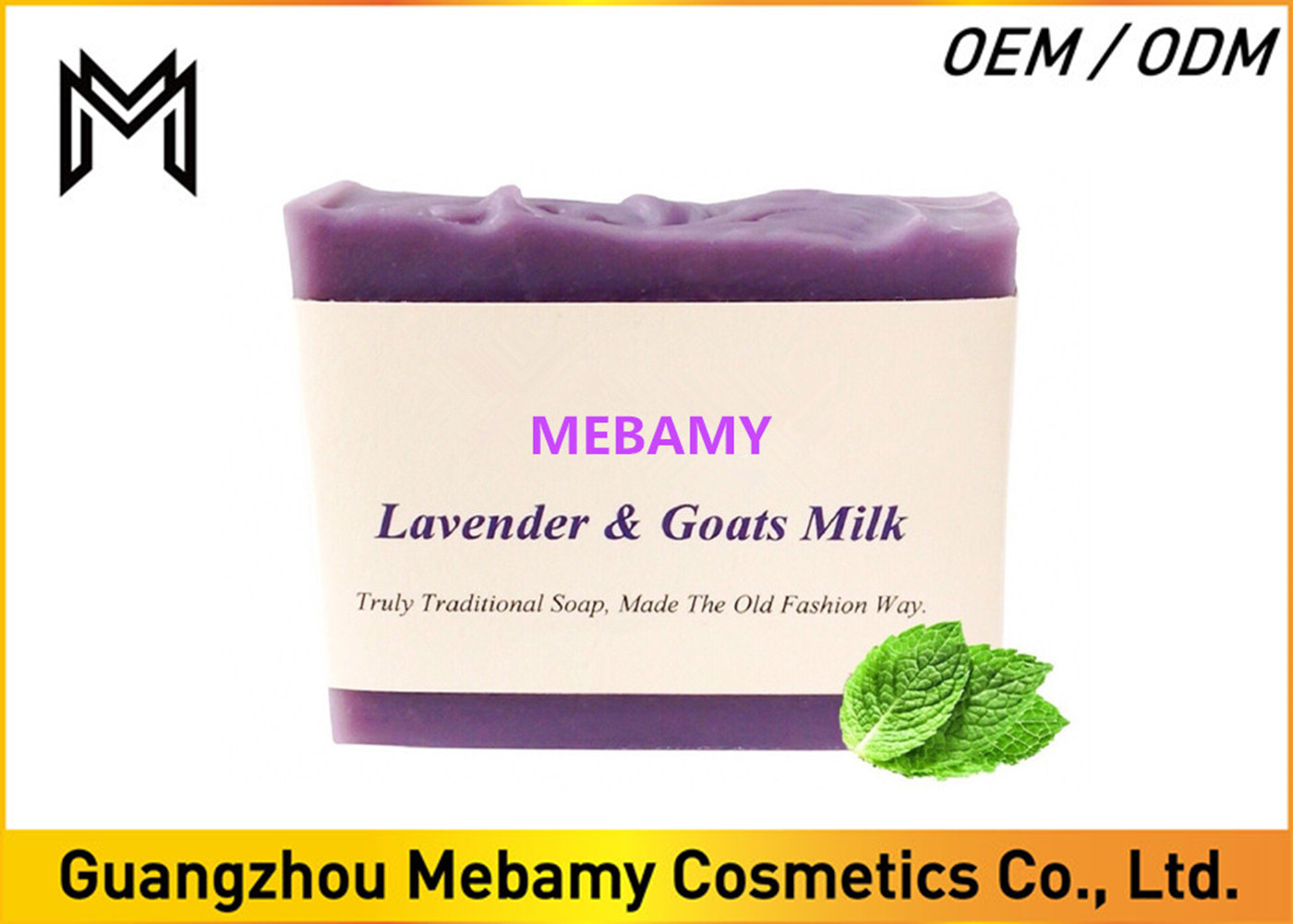 China Handmade Lavender All Natural Goat Milk Soap Essential Oil Square Shape Fit All Skin on sale