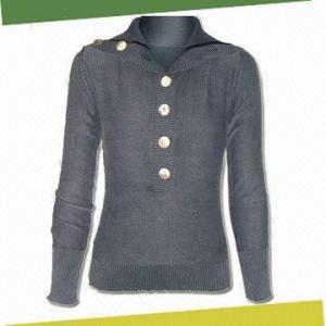 Women's Knitted Sweater, Made of 100% Cotton