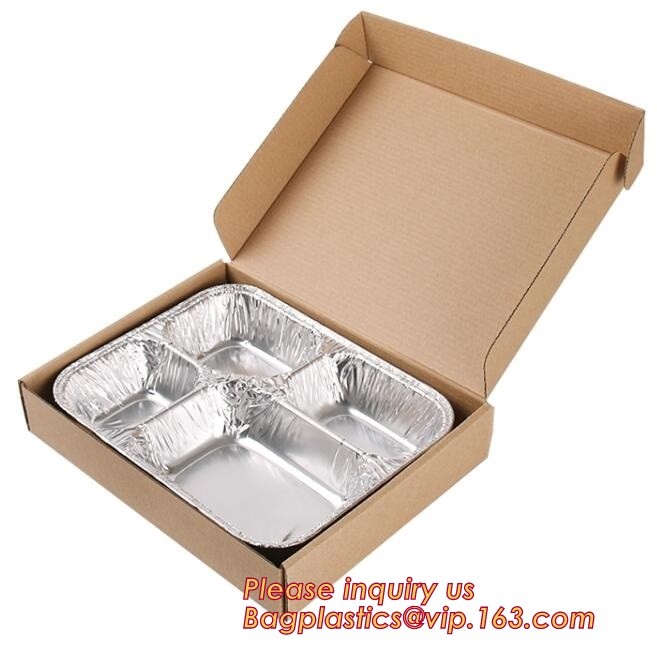China Free Sample, tin storage, Take Out Disposable Food Packaging Airline Foil Container, Compartment Takeaway Box on sale