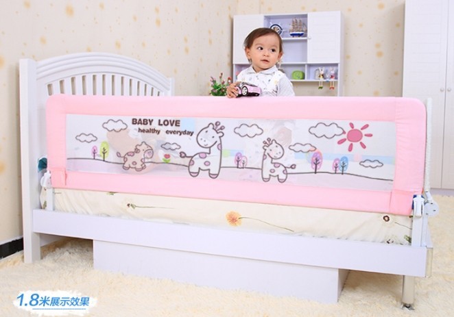 China Foldable Baby Bed Railing , Safety Toddler Bed Guard Rail 150CM on sale