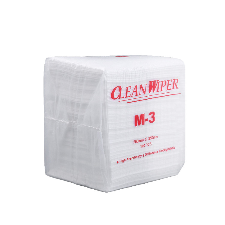 Buy cheap M-3 Industrial Paper Clean Room Wipes Lint Free Nonwoven White 25cm*25cm from wholesalers