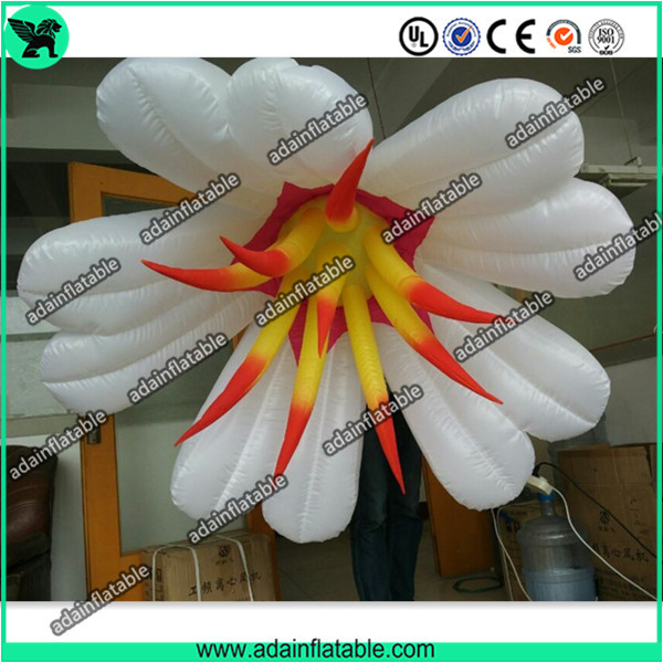 Best Autumn Event Party Hanging Decoration Inflatable White Flower With LED Light wholesale