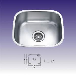 China Small Stainless Steel Undermount Single Bowl Kitchen Sinks 400 X 355mm on sale