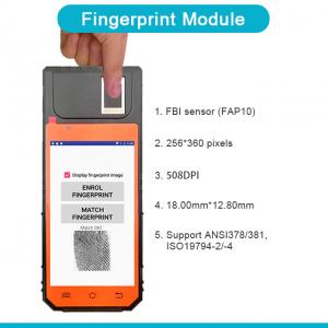 Best HFSecurity FP09 Android NFC  All-In-One  Thermal Printer Terminal FBI Certified Fingerprint Smartphone wholesale