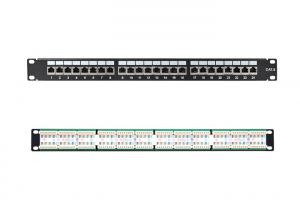 Best Rack Mount 24 Port Data Patch Panel , Compatible CAT 5E / 6 Ethernet Patch Panel wholesale