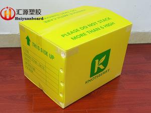 China Yellow Corrugated Plastic Packaging Boxes , Corrugated Plastic Moving Boxes on sale