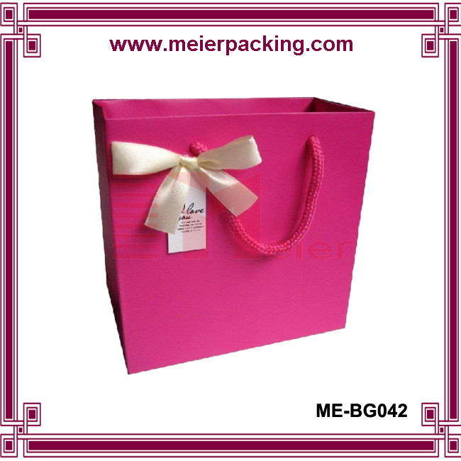 China Wedding favor gift paper bags/Printed paper box with ribbon bow ME-BG042 on sale