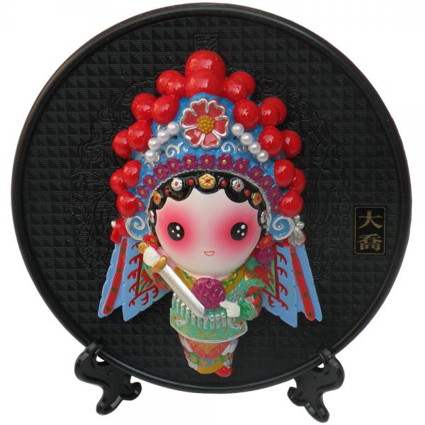 Cheap Chinese Gift Home Adornment Circular Characters Clay Sculpture for sale