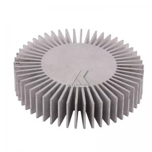 China sunflower shape aluminum profile anodized clear finished aluminum heat sink 6063-T5 radiator for LED on sale