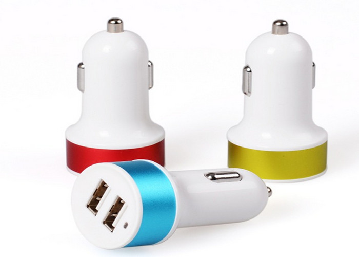 China 3.1A Mini Bullet 2 Port Dual USB Car Chargers Adaptor ABS PC Material For Mobile Phone on sale