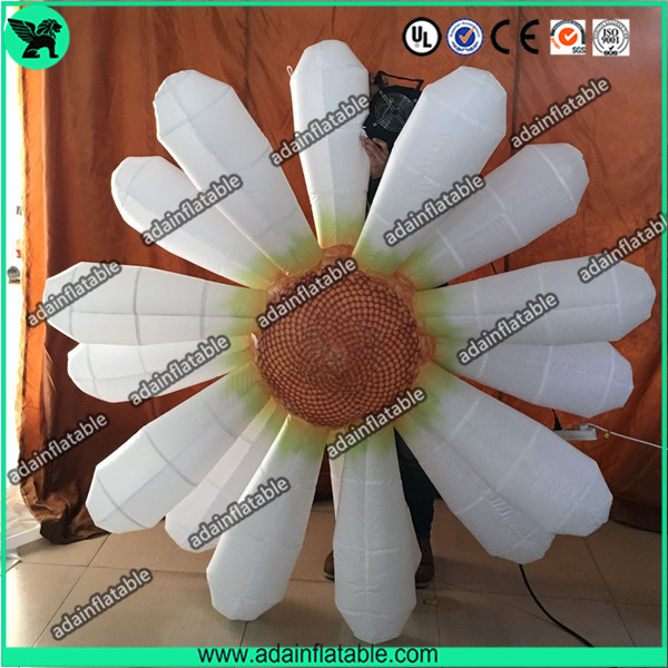 Best 2m Beautiful White Flower Inflatable Led Light For Party Wedding Decoration With Blower wholesale