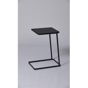 China Black Paint Solid Wood Metal Frame Coffee Table With Black Powder Coated Stainless Steel on sale
