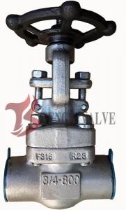 China Stainless Forged Steel Valves 800LB , A182 F316 Socket Weld Gate Valve on sale