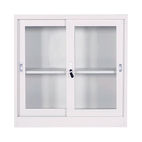 Cheap Sliding Glass Door 90cm Metal File Storage Cabinet One Shelf for sale