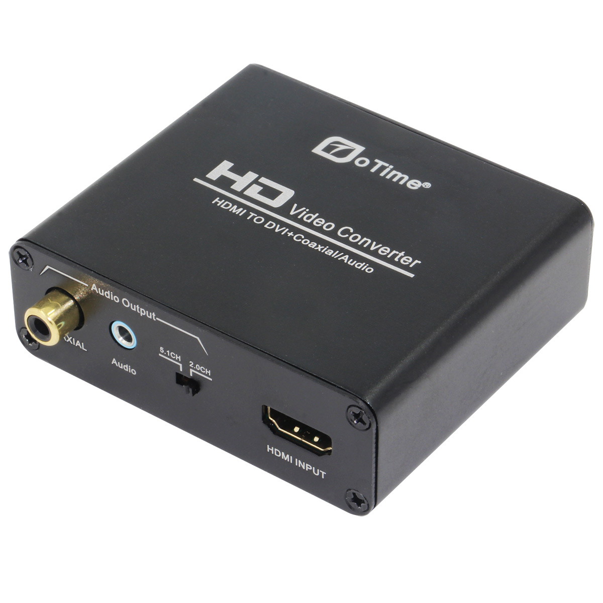 oTime OT-0339 HDMI to DVI Adapter with Digital and Audio－Black