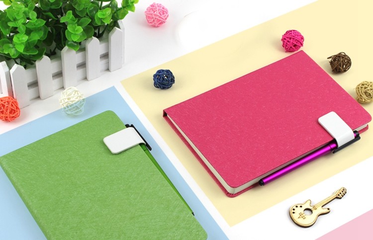 China Business notebook with pen holder(frosted) on sale