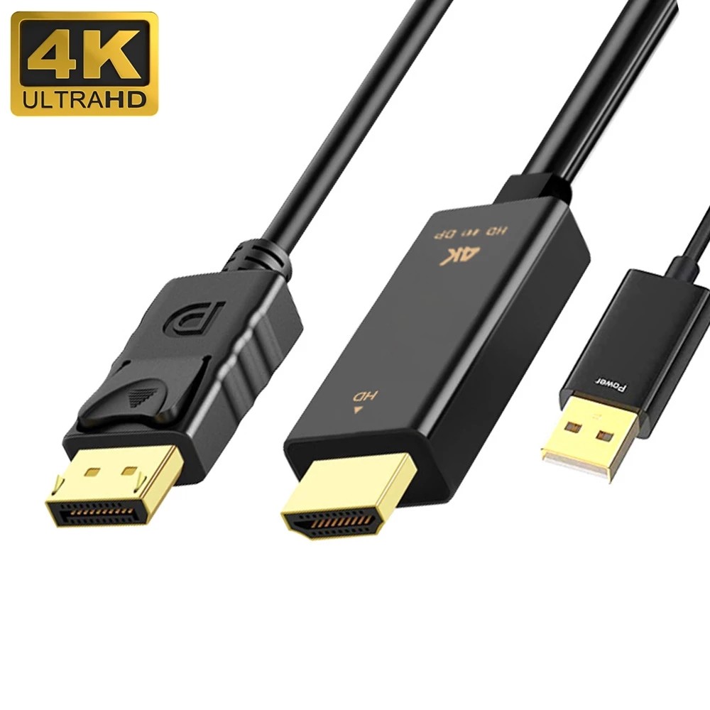 China Braid 4K UHD HDMI Cables To Displayport Converter For PS4 Apple TV PC on sale