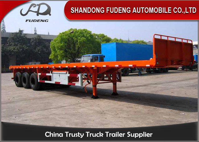 China 3 axle flatbed truck trailer for sale 40ft or 20ft container delivery trailer on sale