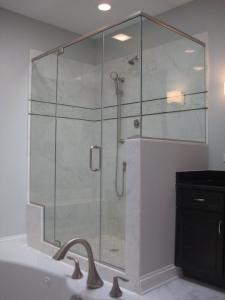 Sleek design  modern tastes circular Frameless shower enclosure