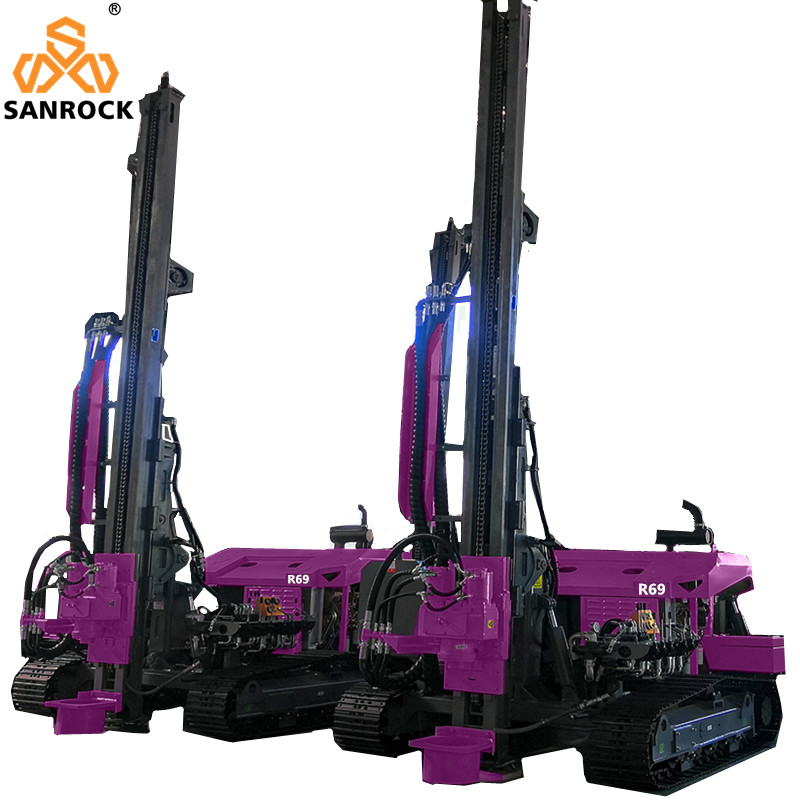 China Hydraulic Rotary Drilling Rig 78KW Diesel Borehole Solar Pile Drilling Rig Machine on sale