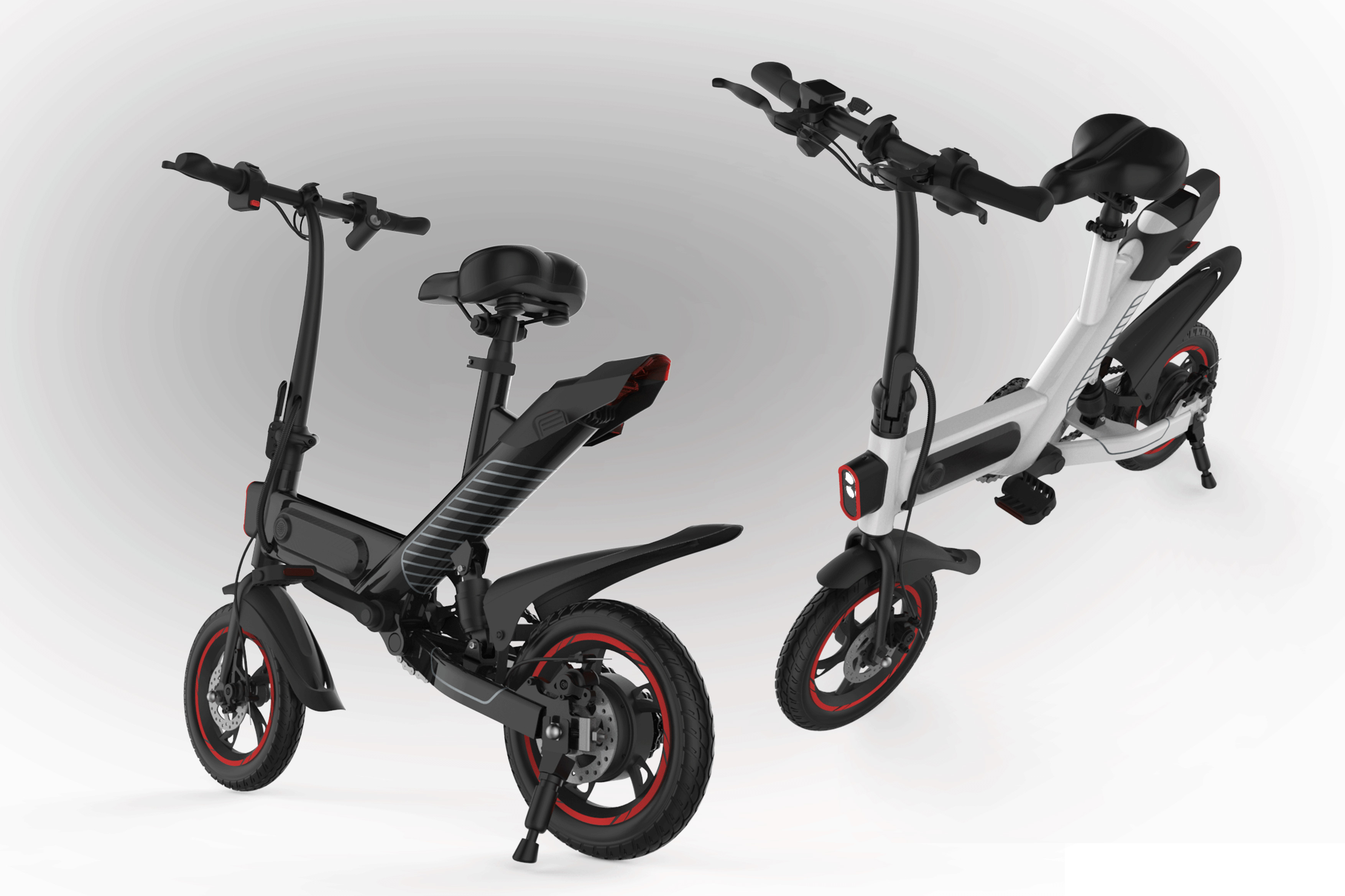 Portable Collapsible Electric Bike , Folding Electric Bicycle With Disc Break System