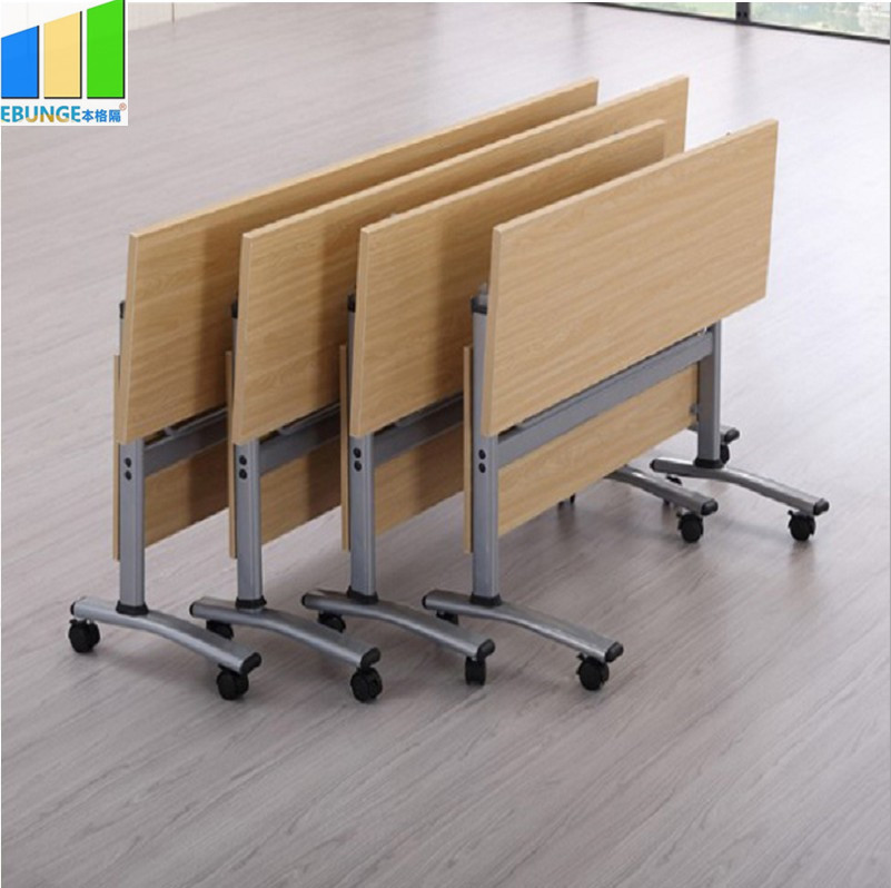 China Ebunge Office Meeting Training Folding School Table Folding Desk With Wheels on sale