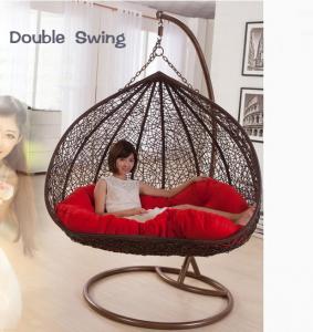 China China wholesale Double rattan swing chair hanging chair rattan furniture on sale