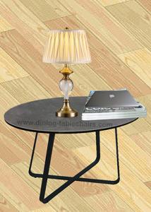 China Living Room Oval Tempered Glass Coffee Table Grey Top Stylish Steel Legs on sale