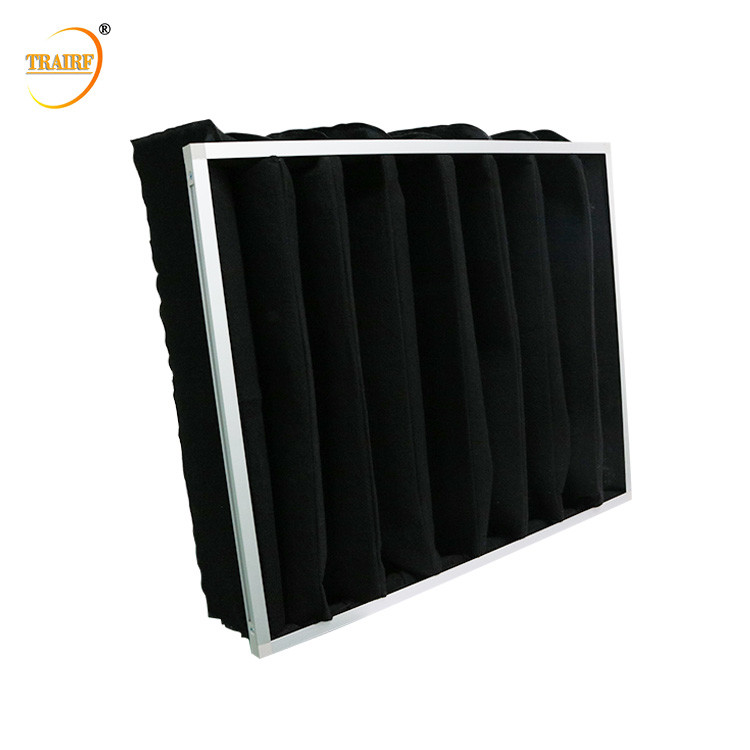China 70% Black Carbon Activated Bag Air Filters For HVAC System on sale