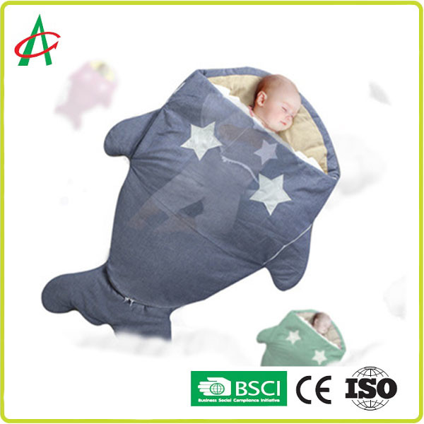 Best BSCI 90x60cm Baby Shark Sleeping Bag for 0-12 month years old wholesale