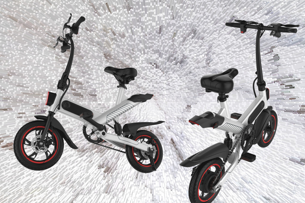 Miniature Folding Travel Bike Lithium Battery Bicycle 350 W 25KM / H Motor