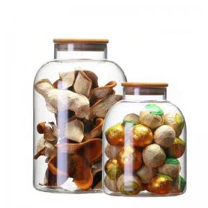 China Mouth Blown 3200ml Borosilicate Glass Storage Containers on sale