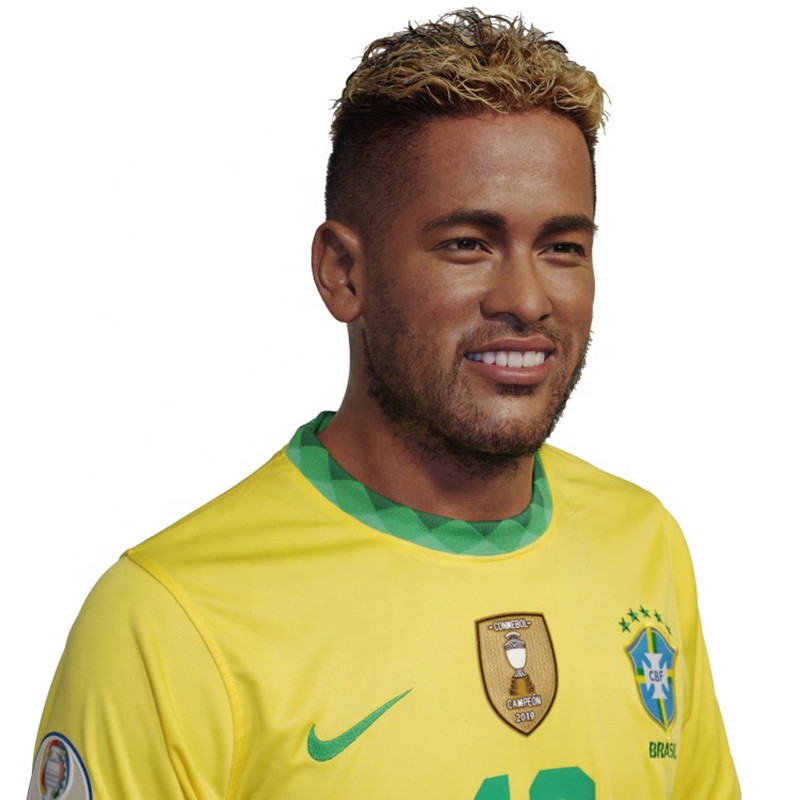 China Brazil Famous Soccer Star Neymar Wax Figure Statue For Museum Display for sale