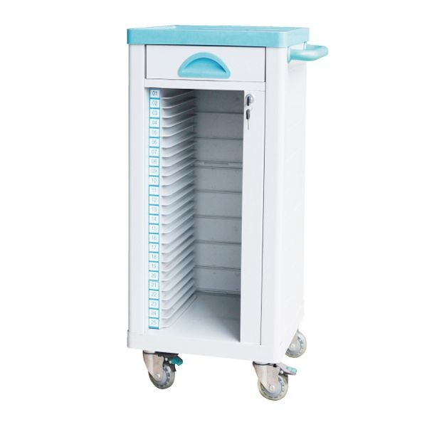 Best ABS Plastic File Carry Medical Instrument Trolley Dossier Cart With Drawer wholesale