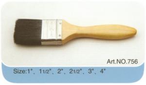 China Factory made plastic or wooden handle pure bristle high quality paint brush No.756 on sale