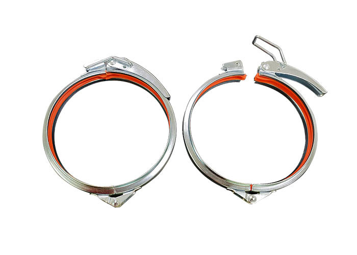 China Quick-Release Round Carbon Steel Duct Clamps for Welding Connection on sale