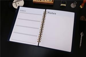 Best Extra Large Wire Personal Calendar Planner , O Binding PU Leather Custom Planner Notebook wholesale