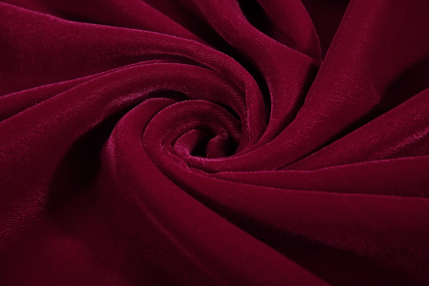 Soft Plain Micro Burgundy Velvet Fabric For Dresses , Tear-Resistant