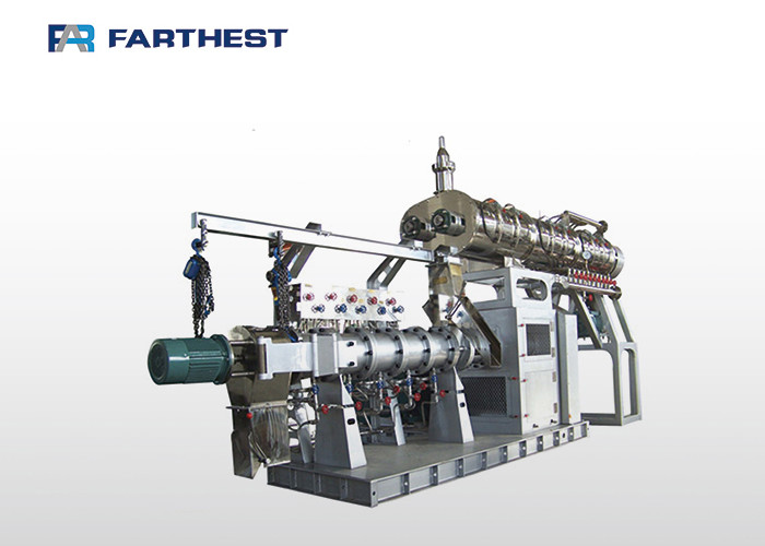 China Electric Full Fat Grain Feed Extruder Machine For Fish Feed Extrusion Process on sale