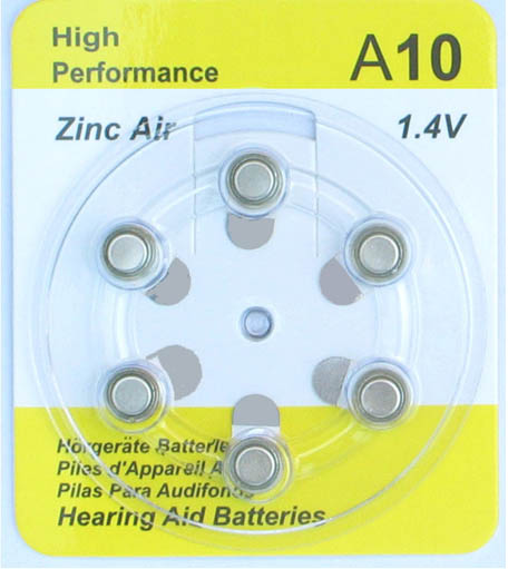 China Zinc air battery  A10 on sale