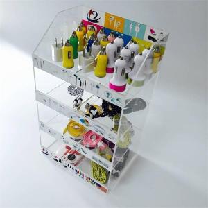 4 tier clear counter top cabinet acrylic cell phone accessory display stand manufacturing