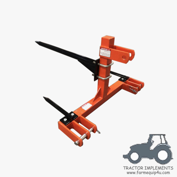 BS1200 -3 Point Bale Spear With Tractors Cat.2, Farm Implements Hay Spear For Tractors; 3pt Implements For Bale Moving