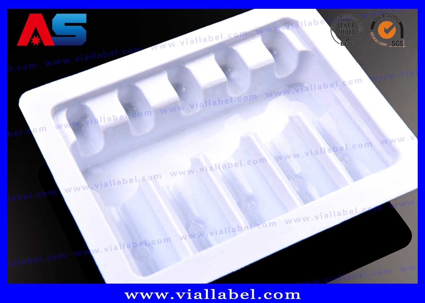 China White PET 5 2ml Ampoules Blister Tray Packaging on sale