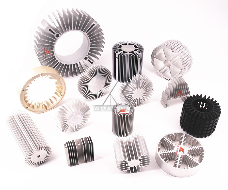 Best Cylindrical Round Shape Aluminum Extrusion Heat Sink Profiles 6063 T5 Alloy wholesale