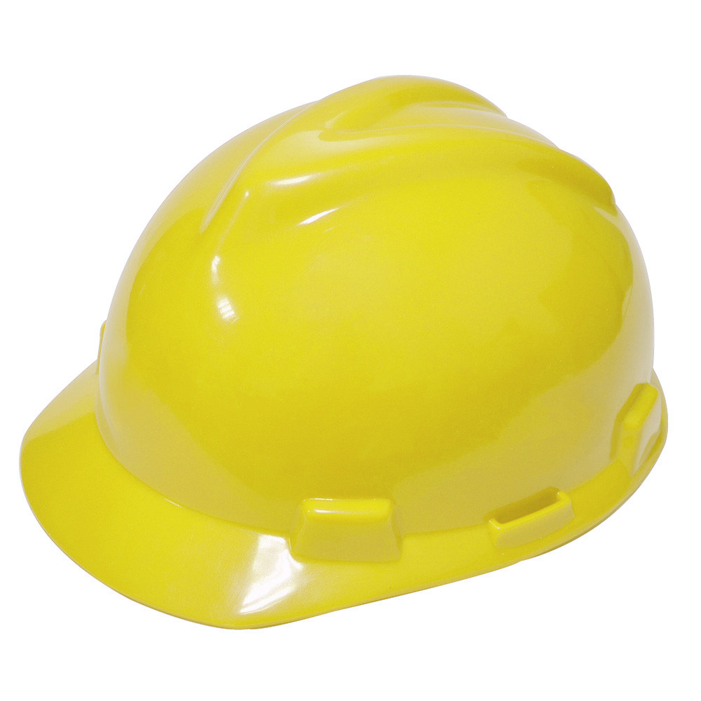 China yellow , bule ABS material V type safety helmet for construction working on sale