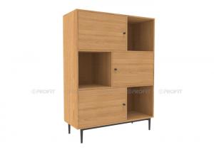 China BSCI 80cm Width MDF Storage Cabinet With 3 Doors on sale