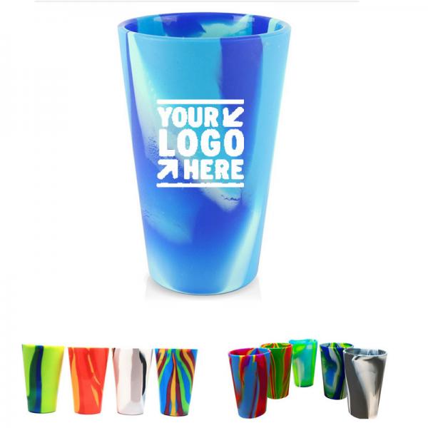 Cheap Custom Logo 16OZ Silicone Pint Glass Beer Mug Wine Cup for sale