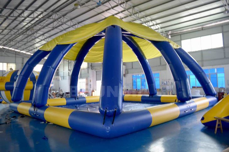 China 10mL * 10mW * 5mH Large Inflatable Swimming Pool With Tent Cover on sale